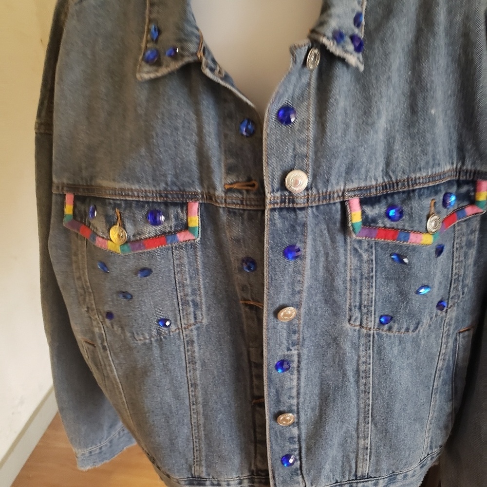 Embellished denim jacket